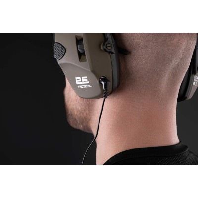 Тактичні захисні навушники 2E Pulse Pro Army Green NRR 22 dB, активні Тактичні захисні навушники 2E Pulse Pro Army Green NRR 22 dB, активні