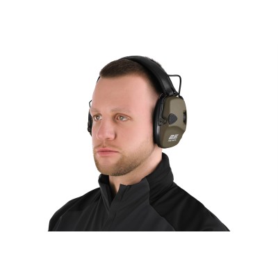 Тактичні захисні навушники 2E Pulse Pro Army Green NRR 22 dB, активні Тактичні захисні навушники 2E Pulse Pro Army Green NRR 22 dB, активні