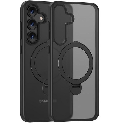 TPU+PC чохол MagSafe Colorful HQ Ring для Samsung Galaxy S24 Black TPU+PC чохол MagSafe Colorful HQ Ring для Samsung Galaxy S24 Black