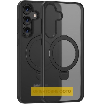 TPU+PC чохол MagSafe Colorful HQ Ring для Samsung Galaxy S25 Edge Black TPU+PC чохол MagSafe Colorful HQ Ring для Samsung Galaxy S25 Edge Black