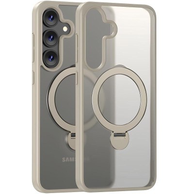 TPU+PC чохол MagSafe Colorful HQ Ring для Samsung Galaxy S25 Light Grey TPU+PC чохол MagSafe Colorful HQ Ring для Samsung Galaxy S25 Light Grey