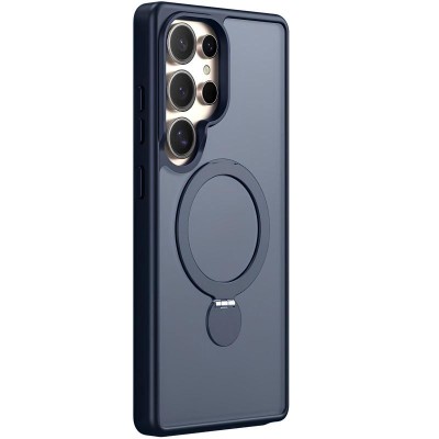 TPU+PC чохол MagSafe Colorful HQ Ring для Samsung Galaxy S25 Ultra Dark Blue TPU+PC чохол MagSafe Colorful HQ Ring для Samsung Galaxy S25 Ultra Dark Blue