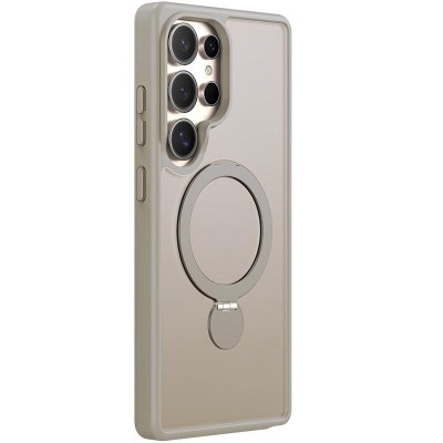 TPU+PC чохол MagSafe Colorful HQ Ring для Samsung Galaxy S25 Ultra Light Grey TPU+PC чохол MagSafe Colorful HQ Ring для Samsung Galaxy S25 Ultra Light Grey