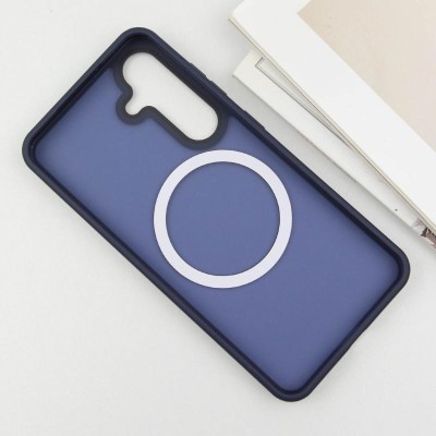 TPU+PC чохол Metal Buttons with MagSafe Colorful для Samsung Galaxy S25 Edge Синій / Navy Blue TPU+PC чохол Metal Buttons with MagSafe Colorful для Samsung Galaxy S25 Edge Синій / Navy Blue