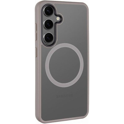 TPU+PC чохол Metal Buttons with MagSafe Colorful для Samsung Galaxy S25 Edge Сірий / Grey TPU+PC чохол Metal Buttons with MagSafe Colorful для Samsung Galaxy S25 Edge Сірий / Grey