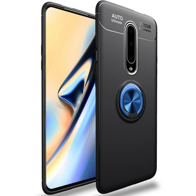 TPU чехол Deen ColorRing под магнитный держатель (opp) для OnePlus 8 Черный / Синий TPU чехол Deen ColorRing под магнитный держатель (opp) для OnePlus 8 Черный / Синий