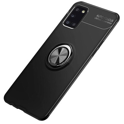 TPU чехол Deen ColorRing под магнитный держатель (opp) для Samsung Galaxy A31 Черный / Черный TPU чехол Deen ColorRing под магнитный держатель (opp) для Samsung Galaxy A31 Черный / Черный