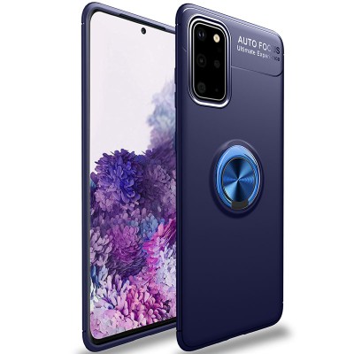 TPU чехол Deen ColorRing под магнитный держатель (opp) для Samsung Galaxy S20 Синий / Синий