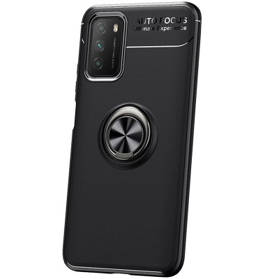 TPU чехол Deen ColorRing под магнитный держатель (opp) для Xiaomi Poco M3 Черный / Черный TPU чехол Deen ColorRing под магнитный держатель (opp) для Xiaomi Poco M3 Черный / Черный
