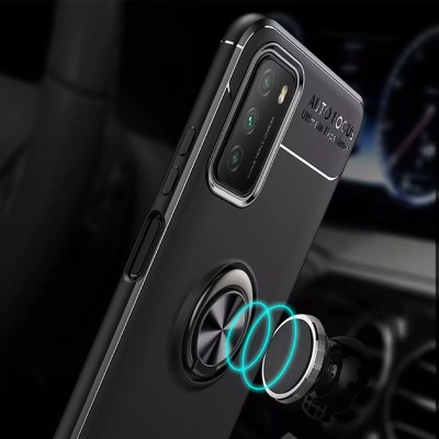 TPU чехол Deen ColorRing под магнитный держатель (opp) для Xiaomi Poco M3 Черный / Черный TPU чехол Deen ColorRing под магнитный держатель (opp) для Xiaomi Poco M3 Черный / Черный