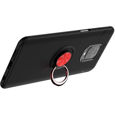 TPU чехол Deen ColorRing под магнитный держатель (opp) для Xiaomi Redmi Note 9s/Note 9 Pro/9 Pro Max Черный / Красный TPU чехол Deen ColorRing под магнитный держатель (opp) для Xiaomi Redmi Note 9s/Note 9 Pro/9 Pro Max Черный / Красный