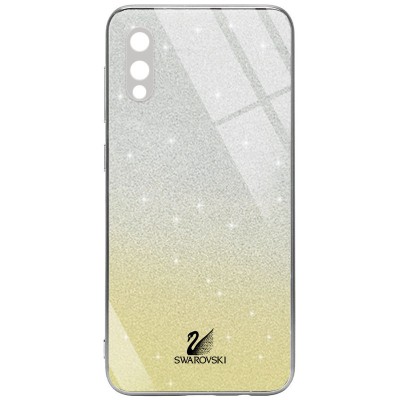TPU+Glass чехол Swarovski Full Camera для Samsung Galaxy A02 Золотой - 0 TPU+Glass чехол Swarovski Full Camera для Samsung Galaxy A02 Золотой - 0