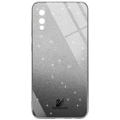 TPU+Glass чехол Swarovski Full Camera для Samsung Galaxy A02 Черный - 0 TPU+Glass чехол Swarovski Full Camera для Samsung Galaxy A02 Черный - 0