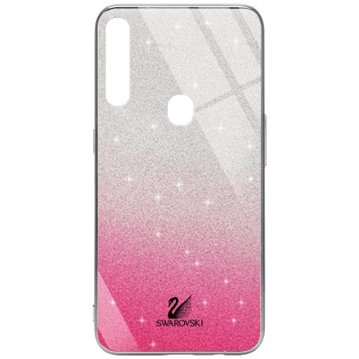 TPU+Glass чехол Swarovski для Oppo A31 Малиновый - 0 TPU+Glass чехол Swarovski для Oppo A31 Малиновый - 0