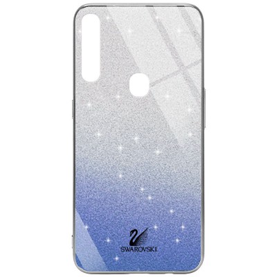 TPU+Glass чехол Swarovski для Oppo A31 Синий - 0 TPU+Glass чехол Swarovski для Oppo A31 Синий - 0
