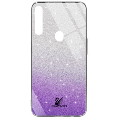 TPU+Glass чехол Swarovski для Oppo A31 Фиолетовый - 0 TPU+Glass чехол Swarovski для Oppo A31 Фиолетовый - 0