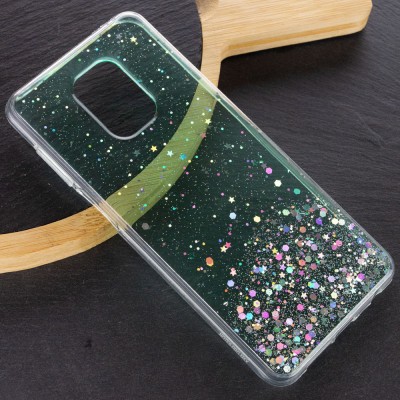 TPU чехол Star Glitter для Xiaomi Redmi Note 9s / Note 9 Pro / Note 9 Pro Max Прозрачный / Мятный TPU чехол Star Glitter для Xiaomi Redmi Note 9s / Note 9 Pro / Note 9 Pro Max Прозрачный / Мятный