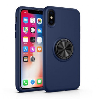TPU чехол Summer ColorRing под магнитный держатель для Apple iPhone X / XS (5.8") Синий TPU чехол Summer ColorRing под магнитный держатель для Apple iPhone X / XS (5.8") Синий