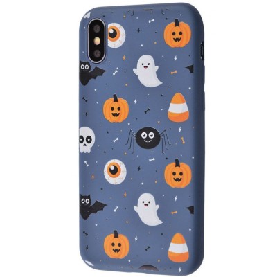 TPU чехол WAVE Fancy для Apple iPhone X / XS (5.8") Ghosts and pumpkins / Dark blue TPU чехол WAVE Fancy для Apple iPhone X / XS (5.8") Ghosts and pumpkins / Dark blue