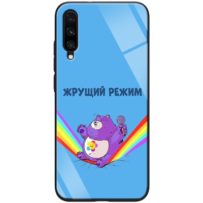 TPU+Glass чехол ForFun для Xiaomi Mi A3 (CC9e) Жрущий режим / Синий TPU+Glass чехол ForFun для Xiaomi Mi A3 (CC9e) Жрущий режим / Синий