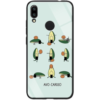 TPU+Glass чехол ForFun для Xiaomi Redmi 7 Авокардио / Голубой TPU+Glass чехол ForFun для Xiaomi Redmi 7 Авокардио / Голубой
