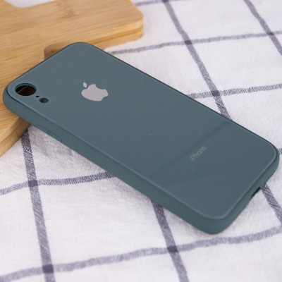 TPU+Glass чехол GLOSSY Logo Full camera (opp) для Apple iPhone XR (6.1") Зеленый