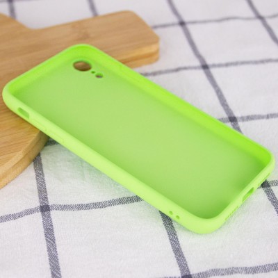 TPU+Glass чехол GLOSSY Logo Full camera (opp) для Apple iPhone XR (6.1") Салатовый TPU+Glass чехол GLOSSY Logo Full camera (opp) для Apple iPhone XR (6.1") Салатовый