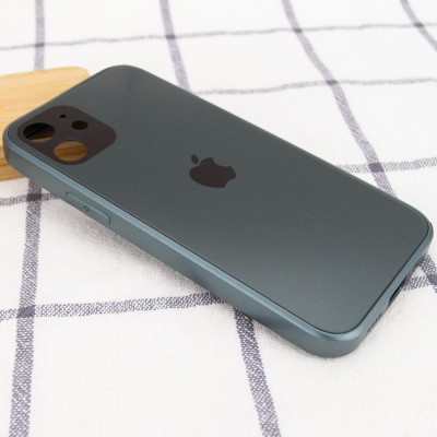 TPU+Glass чехол GLOSSY Logo Full camera для Apple iPhone 12 mini (5.4") Зеленый