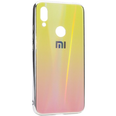 TPU+Glass чехол Gradient Aurora с лого для Xiaomi Redmi 7 Розовый TPU+Glass чехол Gradient Aurora с лого для Xiaomi Redmi 7 Розовый