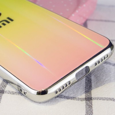 TPU+Glass чехол Gradient Aurora с лого для Xiaomi Redmi 7 Розовый TPU+Glass чехол Gradient Aurora с лого для Xiaomi Redmi 7 Розовый