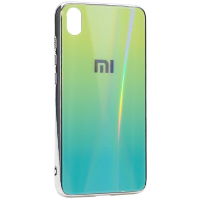 TPU+Glass чехол Gradient Aurora с лого для Xiaomi Redmi 7A Зеленый TPU+Glass чехол Gradient Aurora с лого для Xiaomi Redmi 7A Зеленый