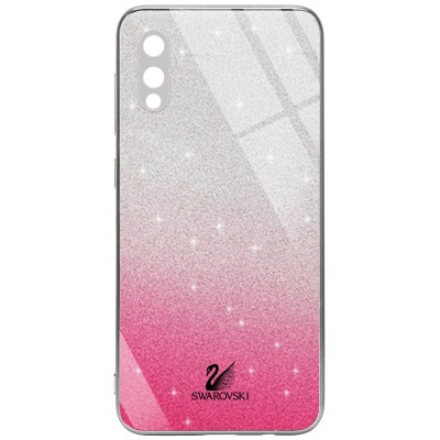 TPU+Glass чехол Swarovski Full Camera для Samsung Galaxy A02 Малиновый TPU+Glass чехол Swarovski Full Camera для Samsung Galaxy A02 Малиновый