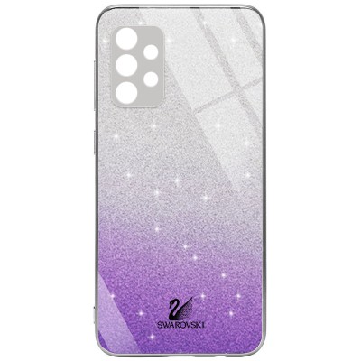 TPU+Glass чехол Swarovski Full Camera для Samsung Galaxy A72 4G / A72 5G Фиолетовый TPU+Glass чехол Swarovski Full Camera для Samsung Galaxy A72 4G / A72 5G Фиолетовый