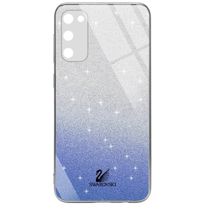 TPU+Glass чехол Swarovski Full Camera для Samsung Galaxy S20 FE Синий TPU+Glass чехол Swarovski Full Camera для Samsung Galaxy S20 FE Синий
