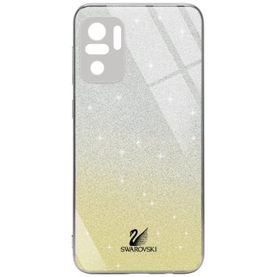 TPU+Glass чехол Swarovski Full Camera для Xiaomi Redmi Note 10 / Note 10s Золотой TPU+Glass чехол Swarovski Full Camera для Xiaomi Redmi Note 10 / Note 10s Золотой