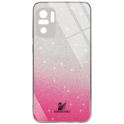 TPU+Glass чехол Swarovski Full Camera для Xiaomi Redmi Note 10 / Note 10s Малиновый TPU+Glass чехол Swarovski Full Camera для Xiaomi Redmi Note 10 / Note 10s Малиновый
