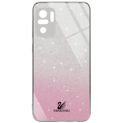 TPU+Glass чехол Swarovski Full Camera для Xiaomi Redmi Note 10 / Note 10s Розовый TPU+Glass чехол Swarovski Full Camera для Xiaomi Redmi Note 10 / Note 10s Розовый