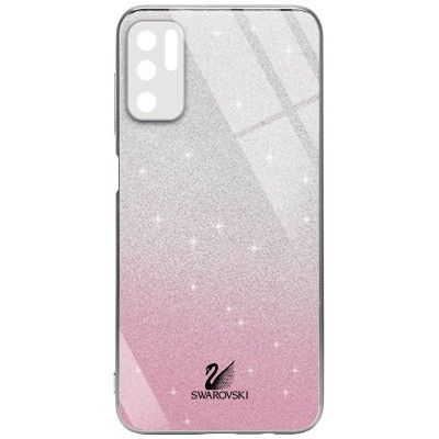 TPU+Glass чехол Swarovski Full Camera для Xiaomi Redmi Note 10 5G / Poco M3 Pro Розовый TPU+Glass чехол Swarovski Full Camera для Xiaomi Redmi Note 10 5G / Poco M3 Pro Розовый