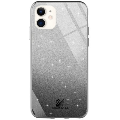 TPU+Glass чехол Swarovski для Apple iPhone 11 (6.1") Черный
