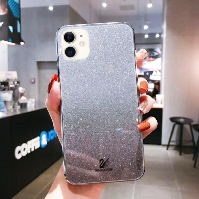 TPU+Glass чехол Swarovski для Apple iPhone 11 (6.1") Черный