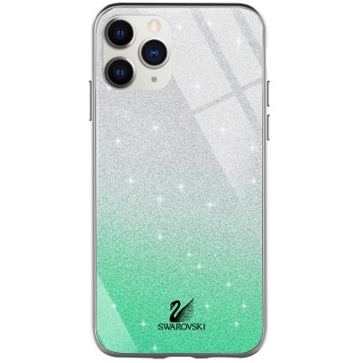 TPU+Glass чехол Swarovski для Apple iPhone 11 Pro Max (6.5") Бирюзовый TPU+Glass чехол Swarovski для Apple iPhone 11 Pro Max (6.5") Бирюзовый