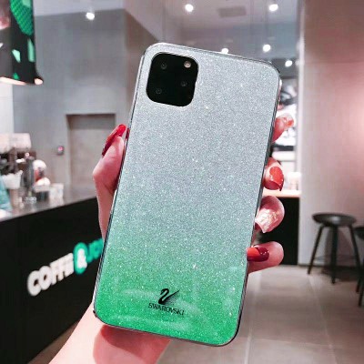 TPU+Glass чехол Swarovski для Apple iPhone 11 Pro Max (6.5") Бирюзовый TPU+Glass чехол Swarovski для Apple iPhone 11 Pro Max (6.5") Бирюзовый