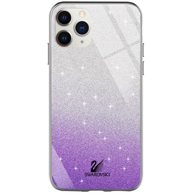 TPU+Glass чехол Swarovski для Apple iPhone 11 Pro Max (6.5") Фиолетовый TPU+Glass чехол Swarovski для Apple iPhone 11 Pro Max (6.5") Фиолетовый