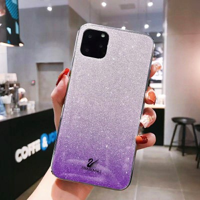 TPU+Glass чехол Swarovski для Apple iPhone 11 Pro Max (6.5") Фиолетовый TPU+Glass чехол Swarovski для Apple iPhone 11 Pro Max (6.5") Фиолетовый