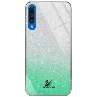 TPU+Glass чехол Swarovski для Samsung Galaxy A50 (A505F) / A50s / A30s Бирюзовый TPU+Glass чехол Swarovski для Samsung Galaxy A50 (A505F) / A50s / A30s Бирюзовый
