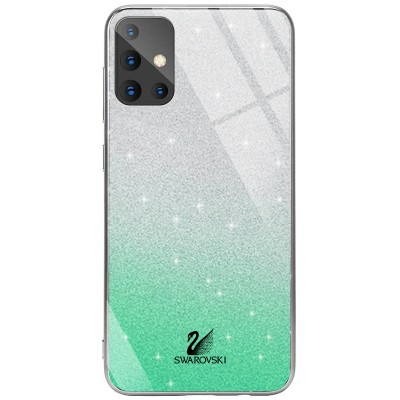 TPU+Glass чехол Swarovski для Samsung Galaxy A51 Бирюзовый TPU+Glass чехол Swarovski для Samsung Galaxy A51 Бирюзовый
