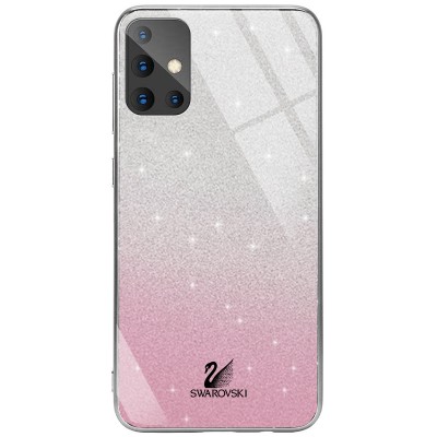 TPU+Glass чехол Swarovski для Samsung Galaxy A51 Розовый TPU+Glass чехол Swarovski для Samsung Galaxy A51 Розовый