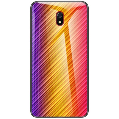 TPU+Glass чехол Twist для Xiaomi Redmi 8a Оранжевый