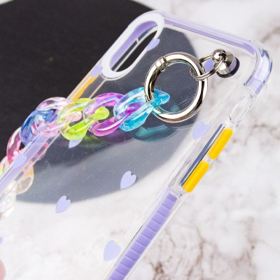 TPU+PC чехол Colorspot с ремешком-цепью для Apple iPhone X / XS (5.8") Lilac hearts TPU+PC чехол Colorspot с ремешком-цепью для Apple iPhone X / XS (5.8") Lilac hearts
