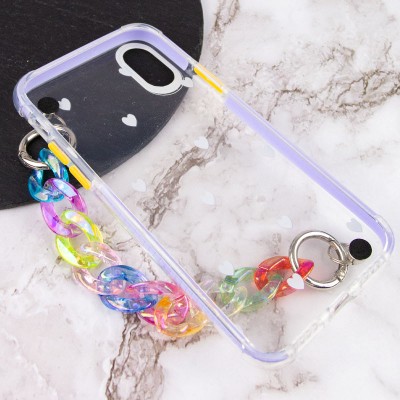 TPU+PC чехол Colorspot с ремешком-цепью для Apple iPhone X / XS (5.8") Lilac hearts TPU+PC чехол Colorspot с ремешком-цепью для Apple iPhone X / XS (5.8") Lilac hearts